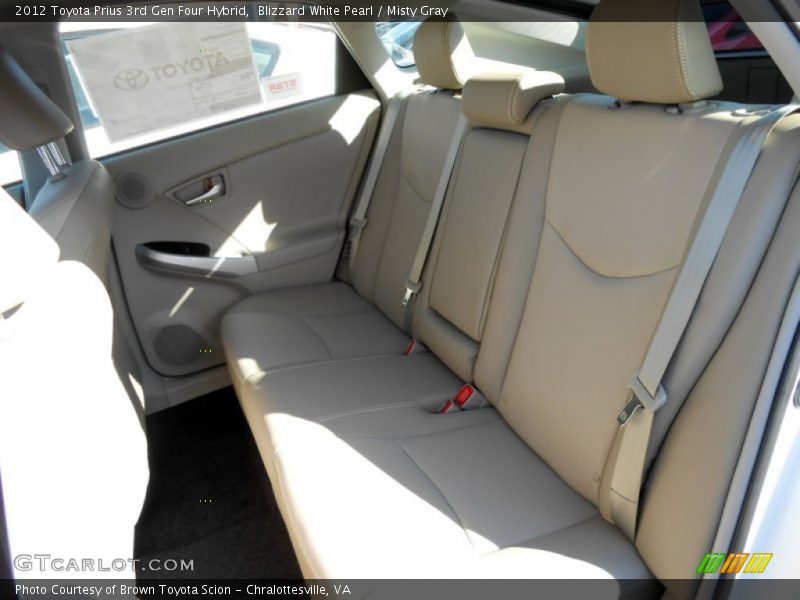 Blizzard White Pearl / Misty Gray 2012 Toyota Prius 3rd Gen Four Hybrid