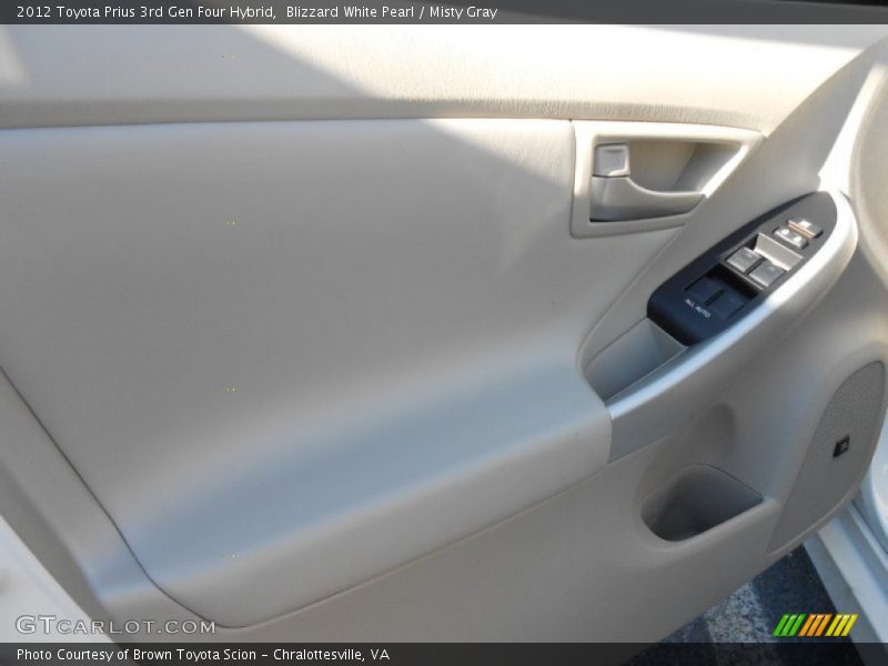 Blizzard White Pearl / Misty Gray 2012 Toyota Prius 3rd Gen Four Hybrid