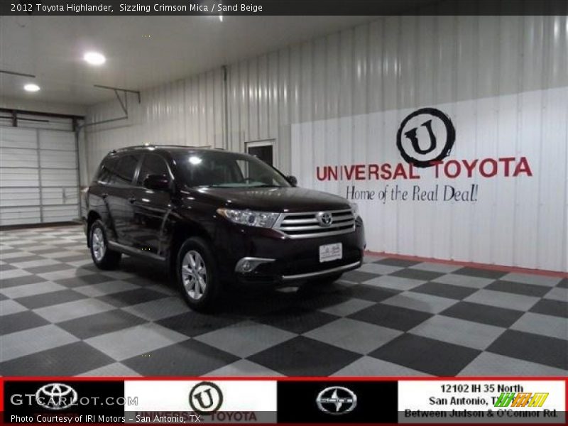 Sizzling Crimson Mica / Sand Beige 2012 Toyota Highlander