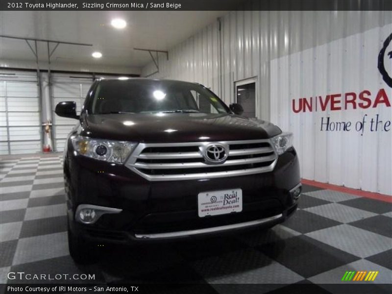 Sizzling Crimson Mica / Sand Beige 2012 Toyota Highlander