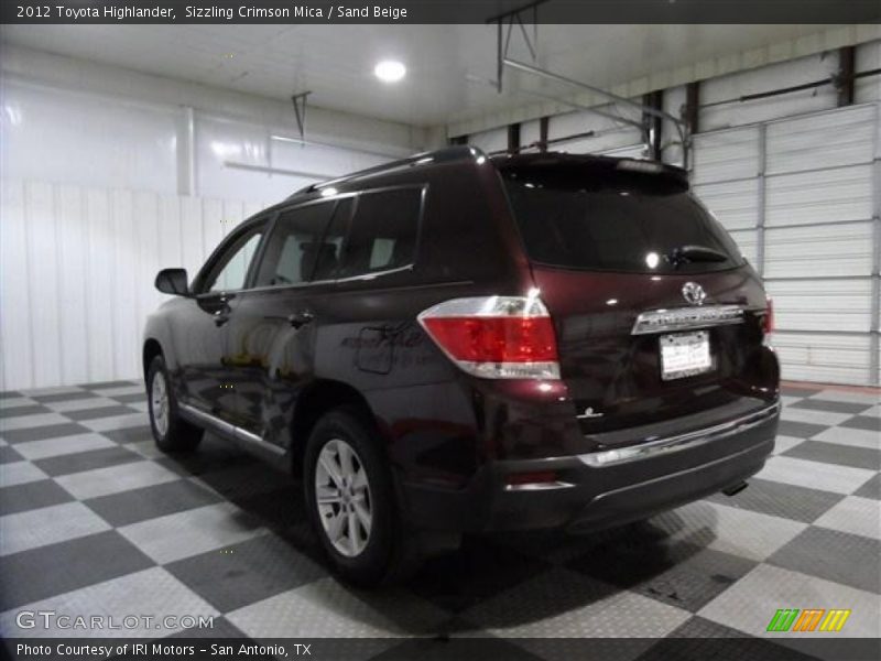 Sizzling Crimson Mica / Sand Beige 2012 Toyota Highlander