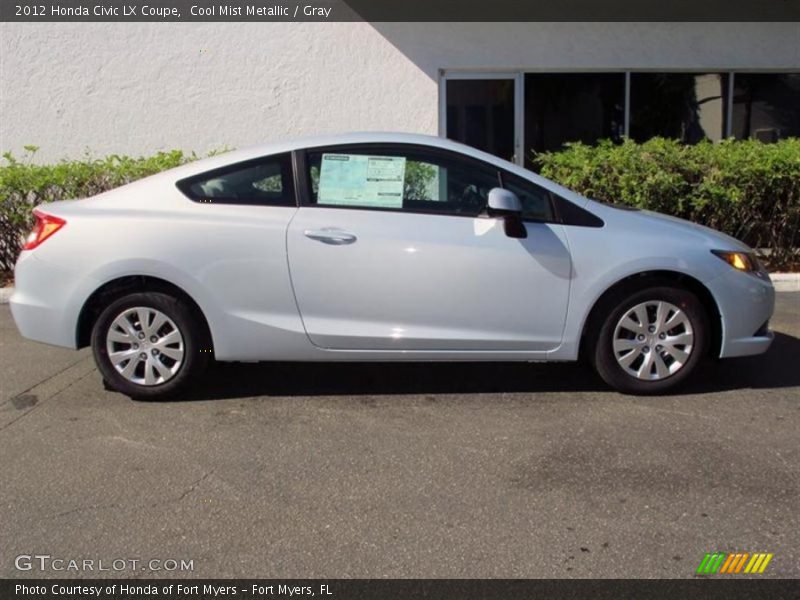 Cool Mist Metallic / Gray 2012 Honda Civic LX Coupe