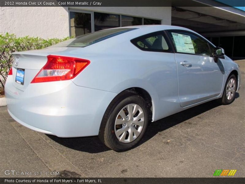 Cool Mist Metallic / Gray 2012 Honda Civic LX Coupe