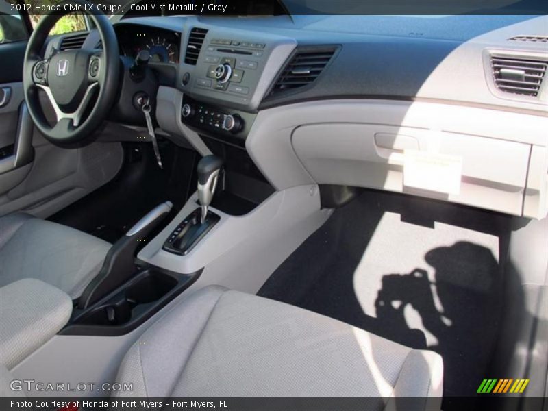 Cool Mist Metallic / Gray 2012 Honda Civic LX Coupe
