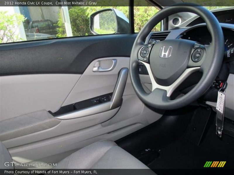 Cool Mist Metallic / Gray 2012 Honda Civic LX Coupe