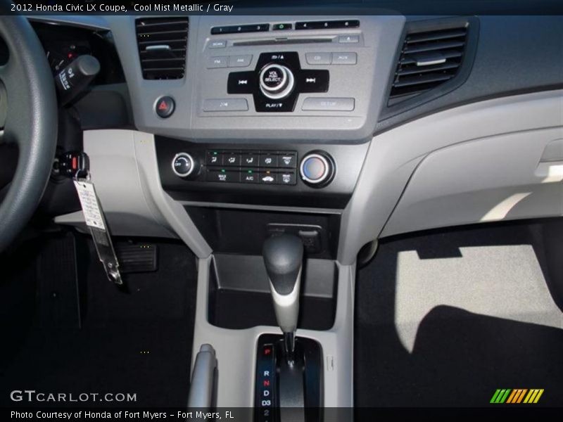 Cool Mist Metallic / Gray 2012 Honda Civic LX Coupe