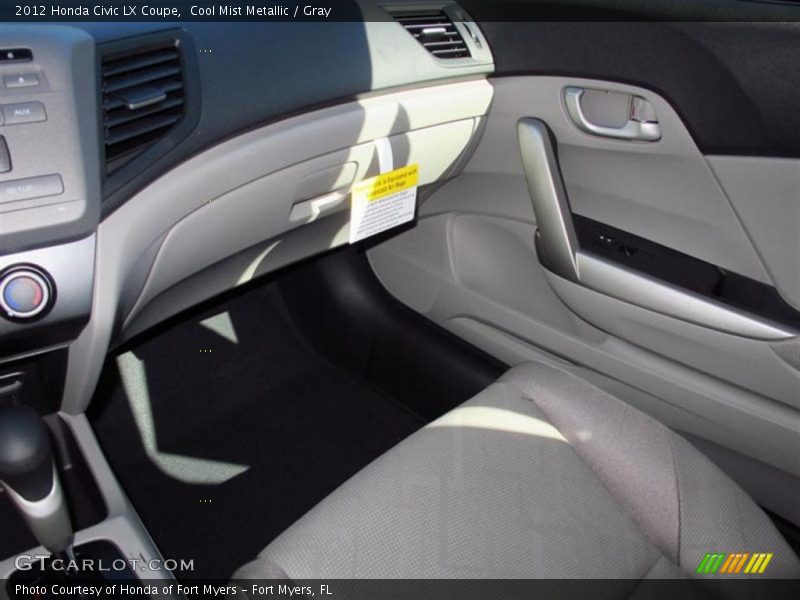 Cool Mist Metallic / Gray 2012 Honda Civic LX Coupe