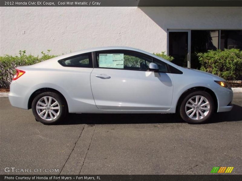 Cool Mist Metallic / Gray 2012 Honda Civic EX Coupe