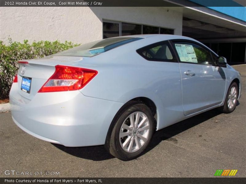 Cool Mist Metallic / Gray 2012 Honda Civic EX Coupe