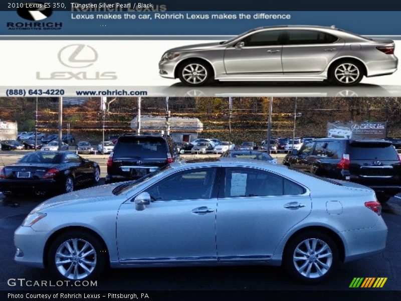 Tungsten Silver Pearl / Black 2010 Lexus ES 350