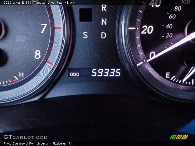 Tungsten Silver Pearl / Black 2010 Lexus ES 350