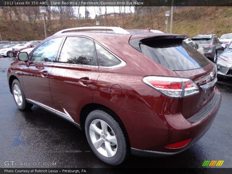Claret Red Mica / Parchment/Espresso Birds Eye Maple 2013 Lexus RX 350 AWD