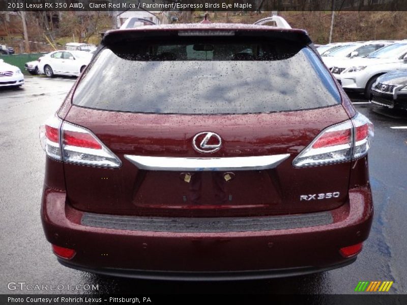 Claret Red Mica / Parchment/Espresso Birds Eye Maple 2013 Lexus RX 350 AWD