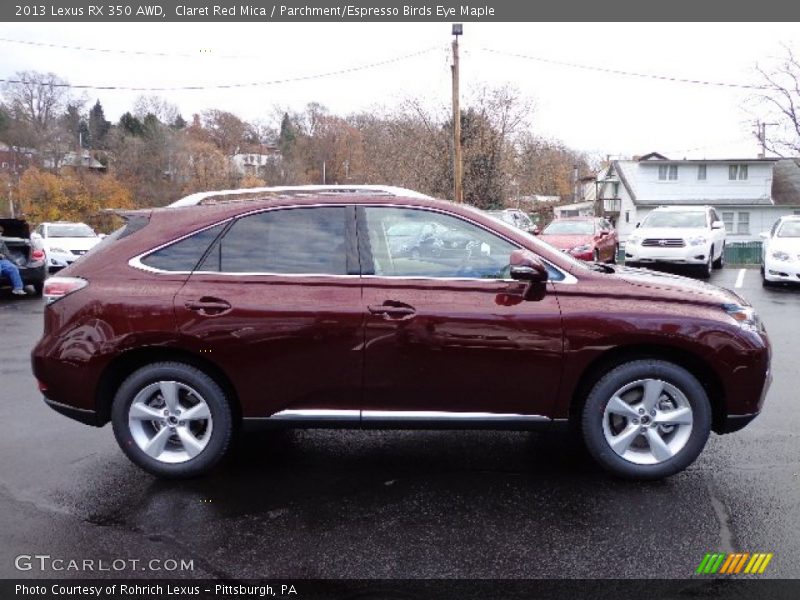 Claret Red Mica / Parchment/Espresso Birds Eye Maple 2013 Lexus RX 350 AWD
