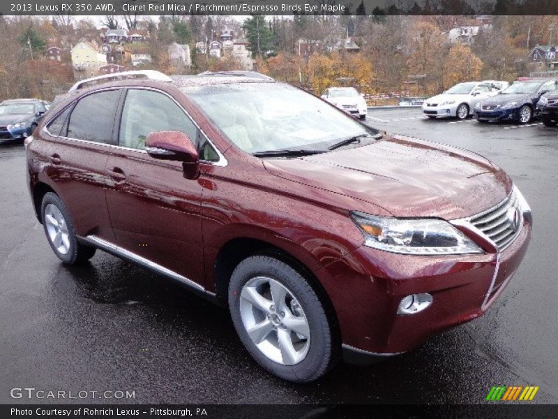Claret Red Mica / Parchment/Espresso Birds Eye Maple 2013 Lexus RX 350 AWD