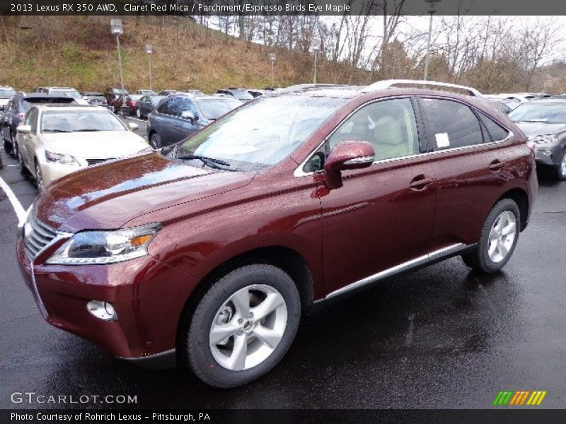 Claret Red Mica / Parchment/Espresso Birds Eye Maple 2013 Lexus RX 350 AWD