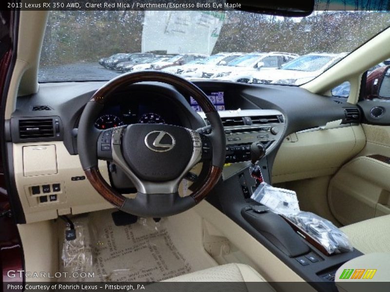 Claret Red Mica / Parchment/Espresso Birds Eye Maple 2013 Lexus RX 350 AWD