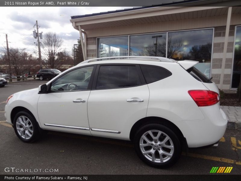 Pearl White / Gray 2011 Nissan Rogue SV AWD