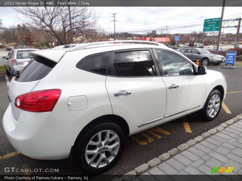 Pearl White / Gray 2011 Nissan Rogue SV AWD