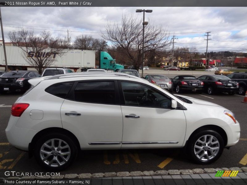 Pearl White / Gray 2011 Nissan Rogue SV AWD