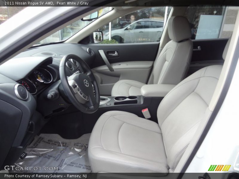 Pearl White / Gray 2011 Nissan Rogue SV AWD