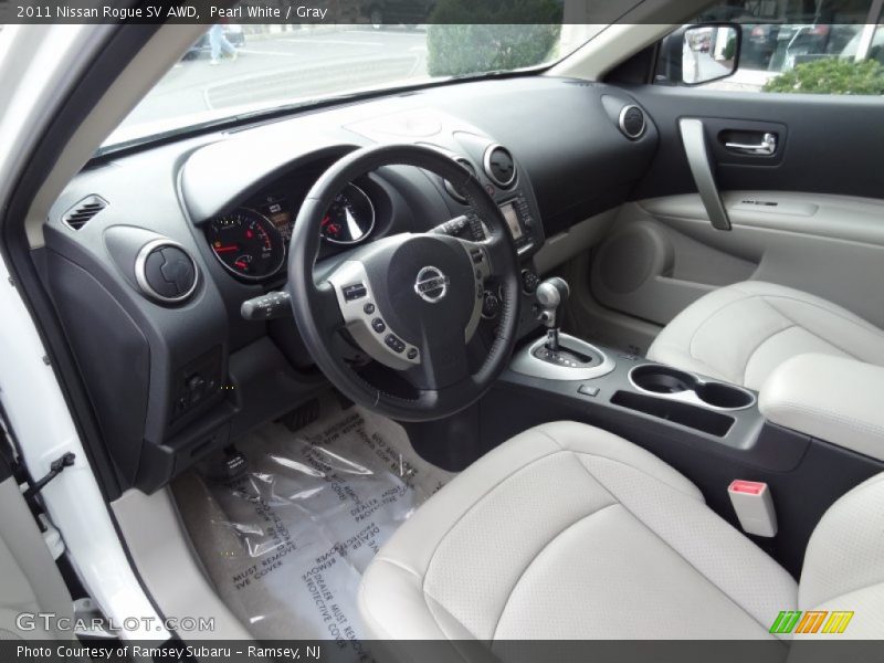 Pearl White / Gray 2011 Nissan Rogue SV AWD