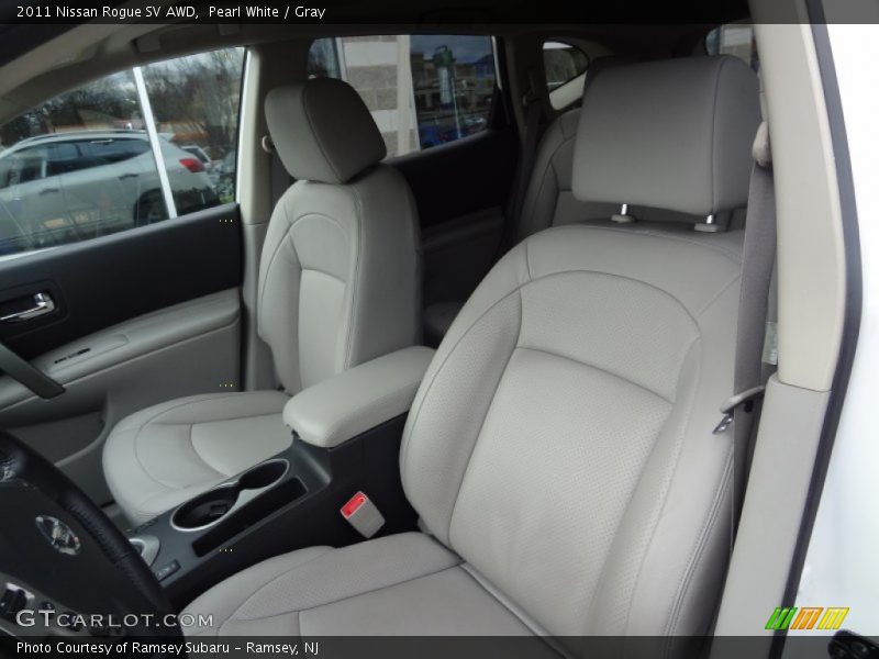 Pearl White / Gray 2011 Nissan Rogue SV AWD