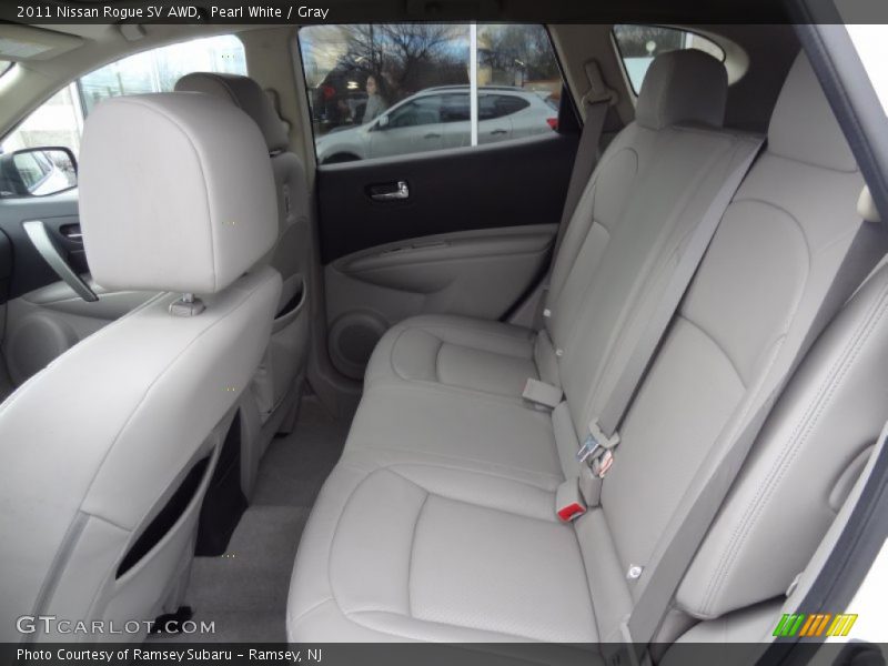 Pearl White / Gray 2011 Nissan Rogue SV AWD