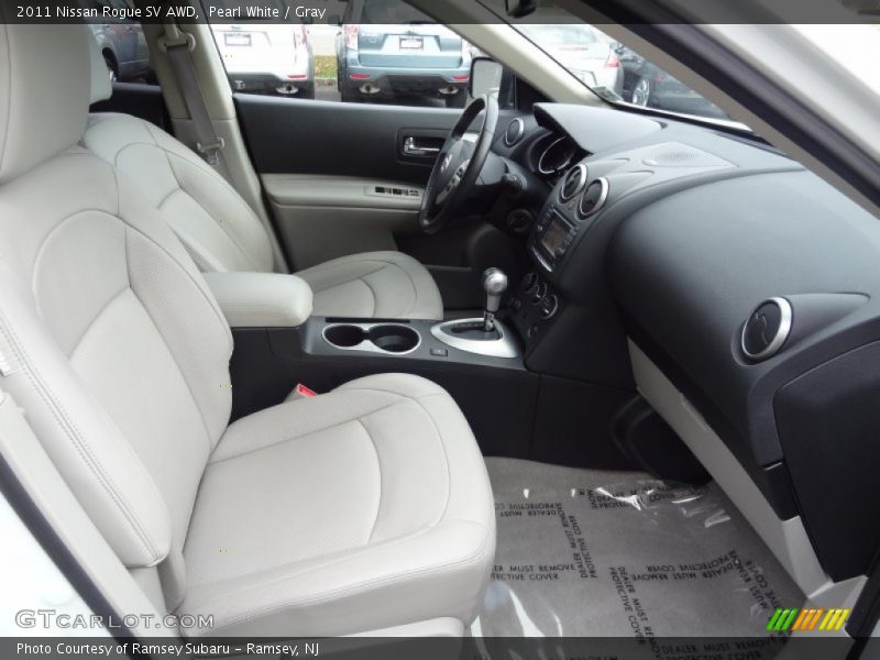 Pearl White / Gray 2011 Nissan Rogue SV AWD