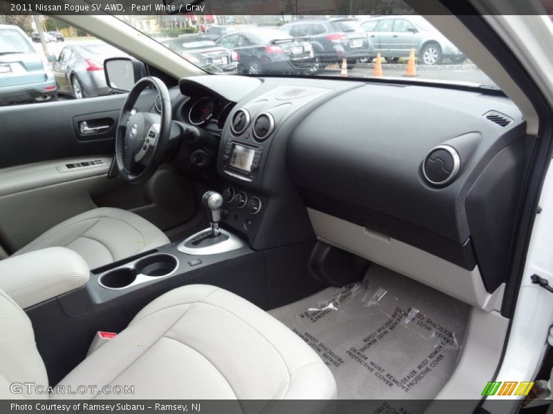 Pearl White / Gray 2011 Nissan Rogue SV AWD