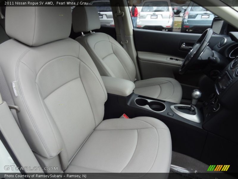 Pearl White / Gray 2011 Nissan Rogue SV AWD