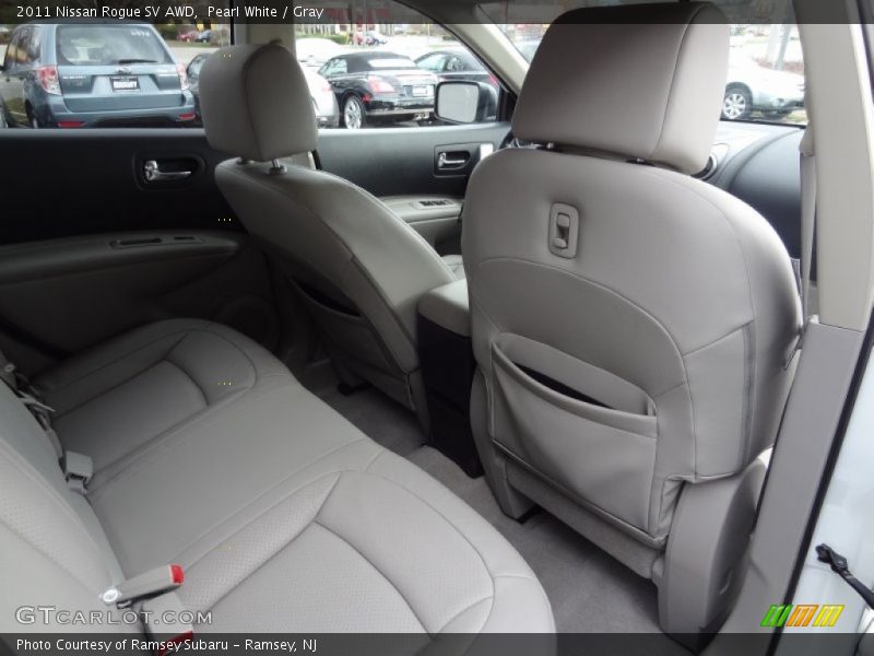 Pearl White / Gray 2011 Nissan Rogue SV AWD