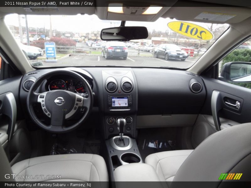 Pearl White / Gray 2011 Nissan Rogue SV AWD
