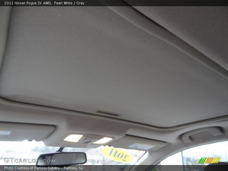 Pearl White / Gray 2011 Nissan Rogue SV AWD