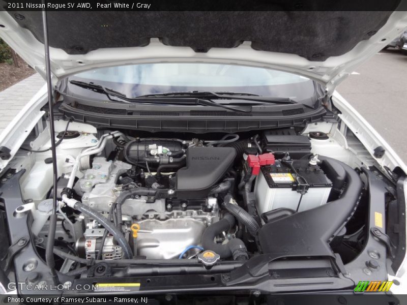 Pearl White / Gray 2011 Nissan Rogue SV AWD