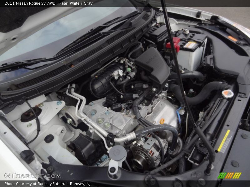 Pearl White / Gray 2011 Nissan Rogue SV AWD