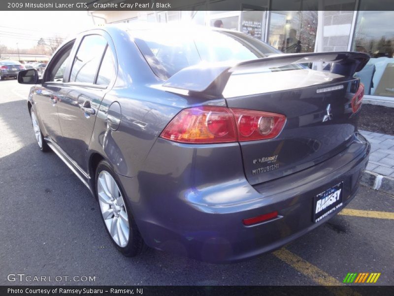 Graphite Gray Pearl / Black 2009 Mitsubishi Lancer GTS