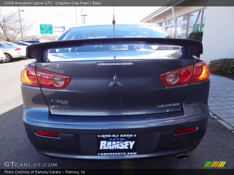 Graphite Gray Pearl / Black 2009 Mitsubishi Lancer GTS