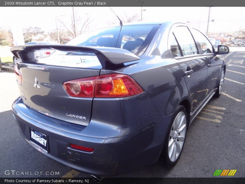 Graphite Gray Pearl / Black 2009 Mitsubishi Lancer GTS