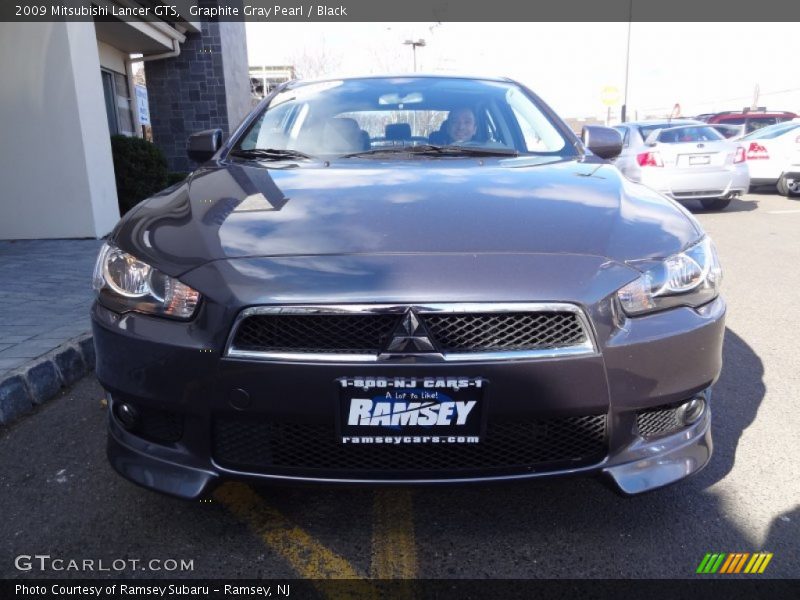 Graphite Gray Pearl / Black 2009 Mitsubishi Lancer GTS