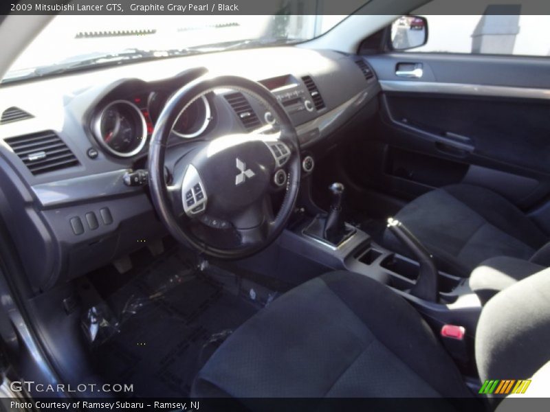 Graphite Gray Pearl / Black 2009 Mitsubishi Lancer GTS