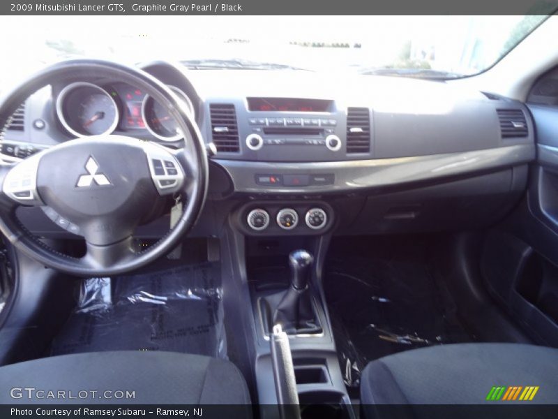 Graphite Gray Pearl / Black 2009 Mitsubishi Lancer GTS