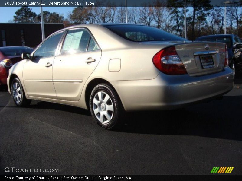 Desert Sand Mica / Taupe 2003 Toyota Camry LE
