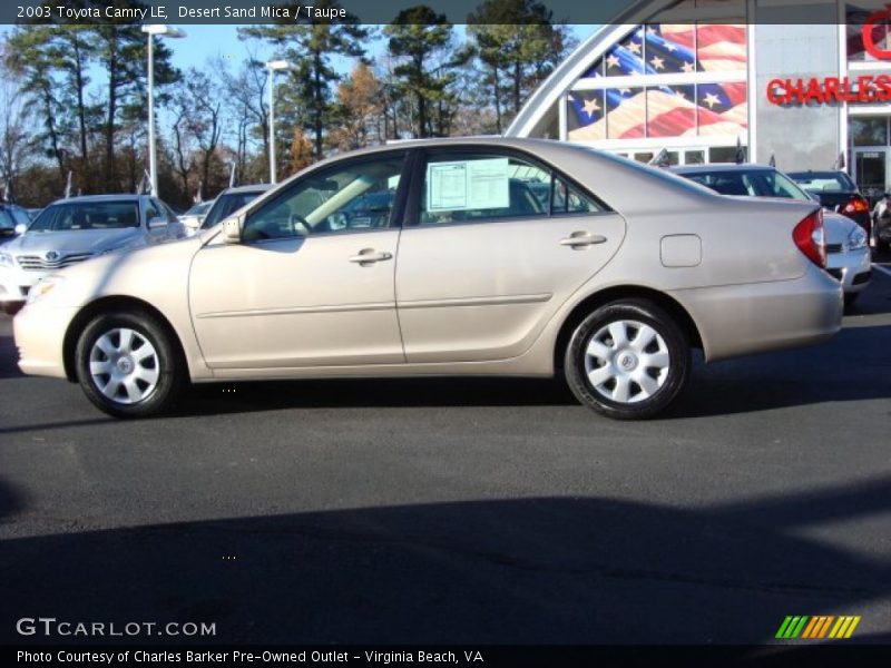 Desert Sand Mica / Taupe 2003 Toyota Camry LE