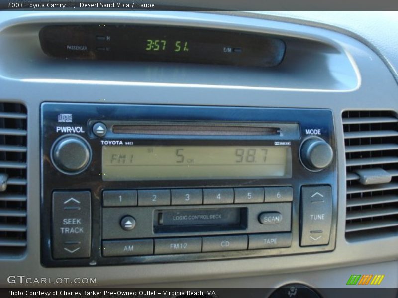 Desert Sand Mica / Taupe 2003 Toyota Camry LE