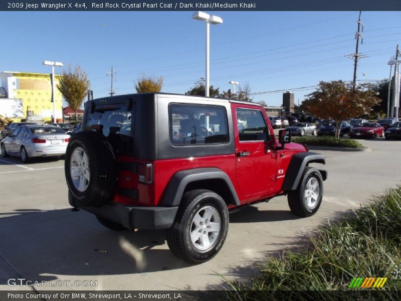 Red Rock Crystal Pearl Coat / Dark Khaki/Medium Khaki 2009 Jeep Wrangler X 4x4