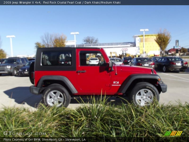 Red Rock Crystal Pearl Coat / Dark Khaki/Medium Khaki 2009 Jeep Wrangler X 4x4