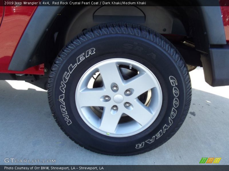 Red Rock Crystal Pearl Coat / Dark Khaki/Medium Khaki 2009 Jeep Wrangler X 4x4