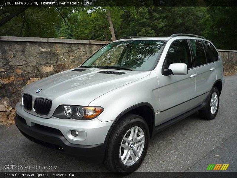 Titanium Silver Metallic / Grey 2005 BMW X5 3.0i