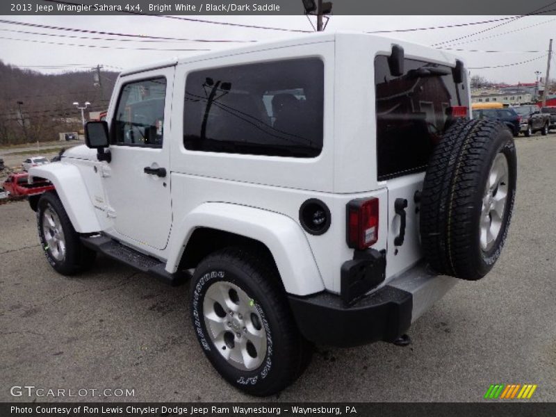 Bright White / Black/Dark Saddle 2013 Jeep Wrangler Sahara 4x4